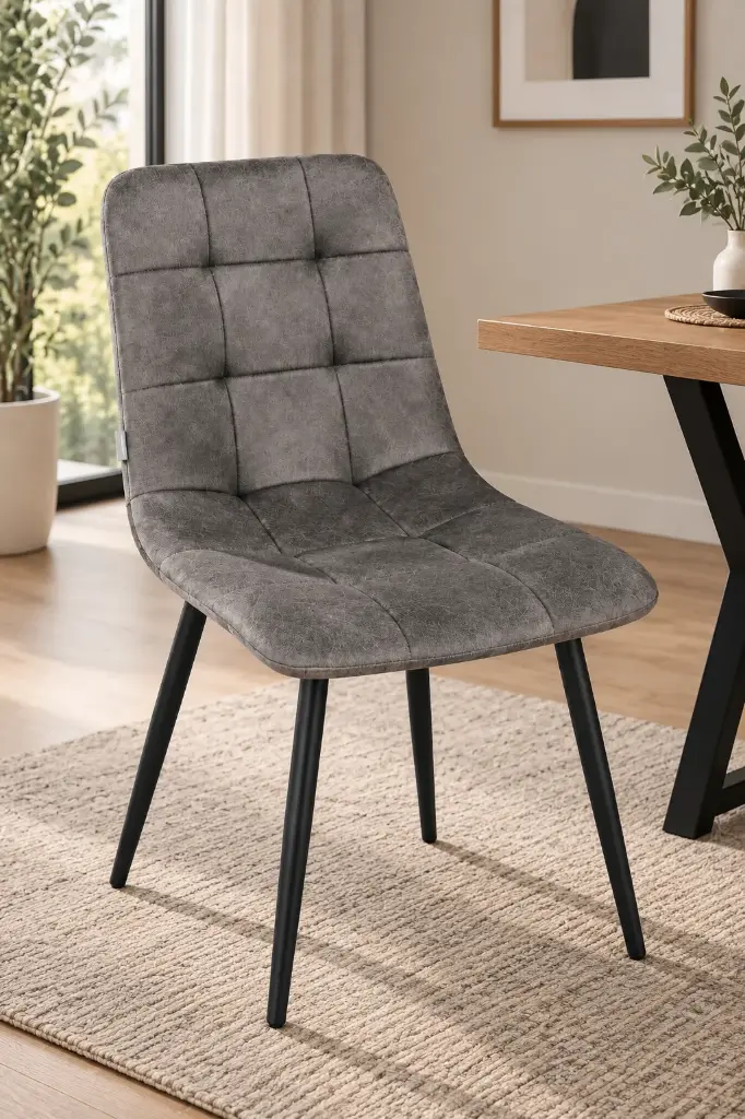 CHAISE DINING HAMLIN REF DC-928 METAL FABRIC GREY