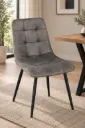 CHAISE DINING HAMLIN REF DC-928 METAL FABRIC GREY