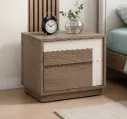 TABLE DE NUIT SPRINGDALE REF DZ-30 2TIRS WALNUT/BEIGE