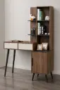 OFFICE TABLE SPRINGDALE REF DZ-30 (3PCS) 2TIRS/1PT/ETAGERE WALNUT/BEIGE