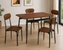 DINING SET DOVER REF LY-N1416 4 PLACES + 4 CHAISES MDF VENEER 