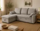 SOFA BED TUSCOR REF 9645# (2PCS) L-SHAPE BROWN XT-4