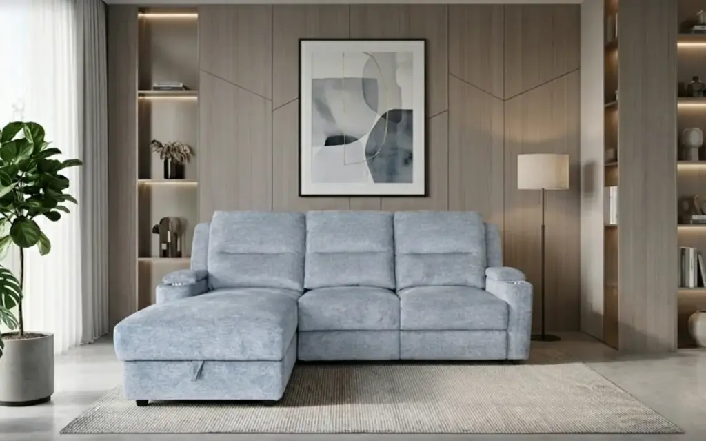 SOFA ANSTED REF 6061# (2PCS) RECLINER GREY ARAGON-93
