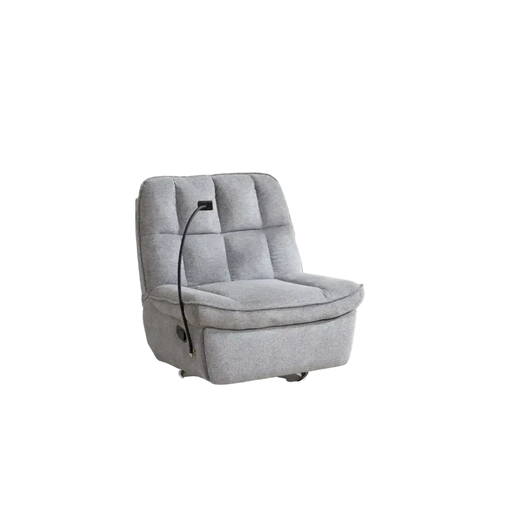 CHAISE ROCKING LEONIA REF 6095# SWIVEL LIGHT GREY ARAGON-93
