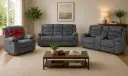 Recliner Sofa 321 Manual - Dawson - DARK GREY