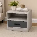 TABLE DE NUIT NICE 1 SHELF + 1TIR