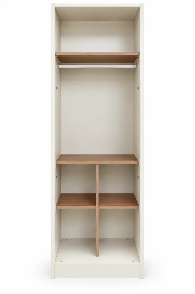 CLOSET ELEGENCIA 3 SHELVES +SEPARATOR+ 1HANGER WITH 2 DOOR