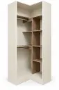 CLOSET ELEGENCIA CORNER 2 SHELF +2HANGER+5 SHELF SEPARATOR WITH 2 DOOR