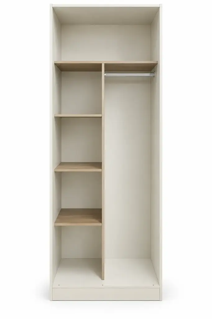 CLOSET ELEGENCIA 4SHELVES+ 1 HANGER+ SEPARATOR WITH 2 DOOR