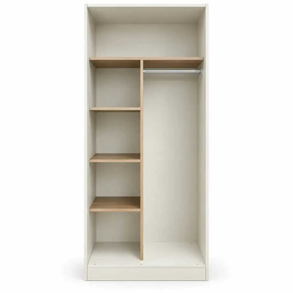 CLOSET ELEGENCIA 4SHELVES+ 1 HANGER+ SEPARATOR WITH 2 DOOR