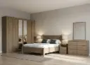 BEDROOM SET : BED NAZARIO 6'0 + ARMOIRE NAZARIO 6 PTS + COMMODE NAZARIO + TABLE DE NUIT