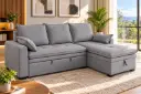 SOFA BED TUSCOR REF 9645# (2PCS) L-SHAPE GREY ARAGON-93