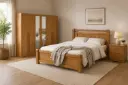 BEDROOM SET : ARMOIRE BERTHA + BED ZARA 5'0 + TDN BAIAO + MATTRESS OTHOPEDIC 5'0