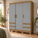 ARMOIRE ASTREA REF B55-127 3PTS 4TIRS (2PCS) NATURE / GREY