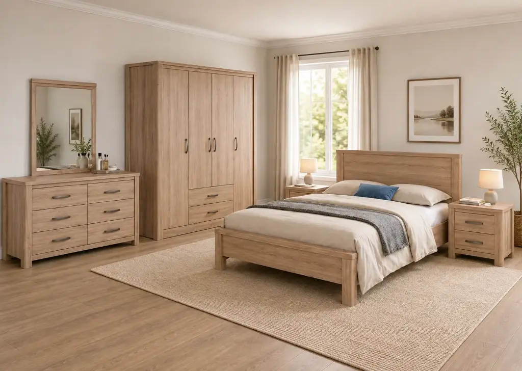 BEDROOM SET KING SIZE OLIVE