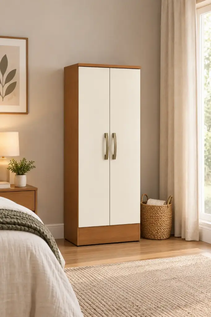ARMOIRE ROMENAY REF B14-221 2PTS CINNAMON / OFF WHITE