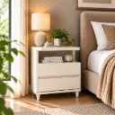 TABLE DE NUIT CAMPECHE (DIY) REF D07-139 2 TIRS OFF WHITE