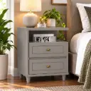 TABLE DE NUIT AMERICAN (DIY) REF D21-131 2 TIRS GREY