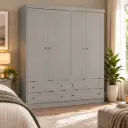 ARMOIRE AMERICANO REF I113-131 4PTS 4TIRS GREY