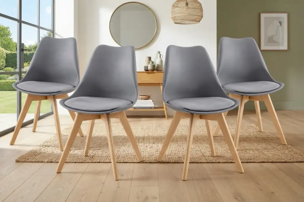 Bundle Offer: 4 Chair Asher 31719 Grey