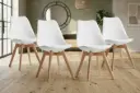 Bundle Offer: 4 Chair Asher 31718 White