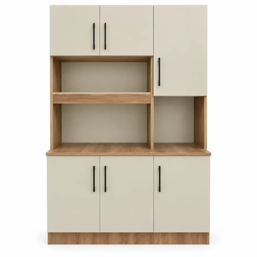 KITCHEN COMPACT NOVA CASING BROWN & BEIGE DOORS