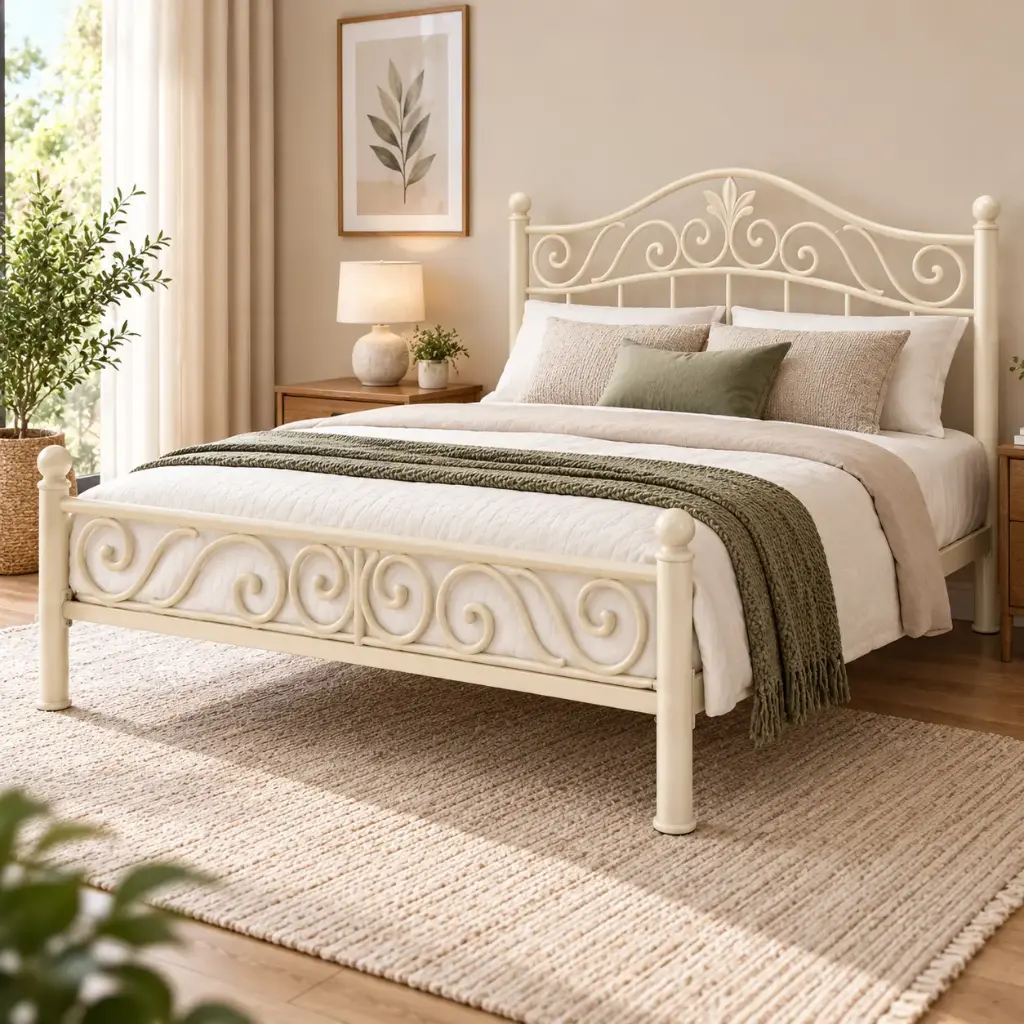 BED CODESA REF M-114 (2 PCS) 4'6 190 X 140 CREAM