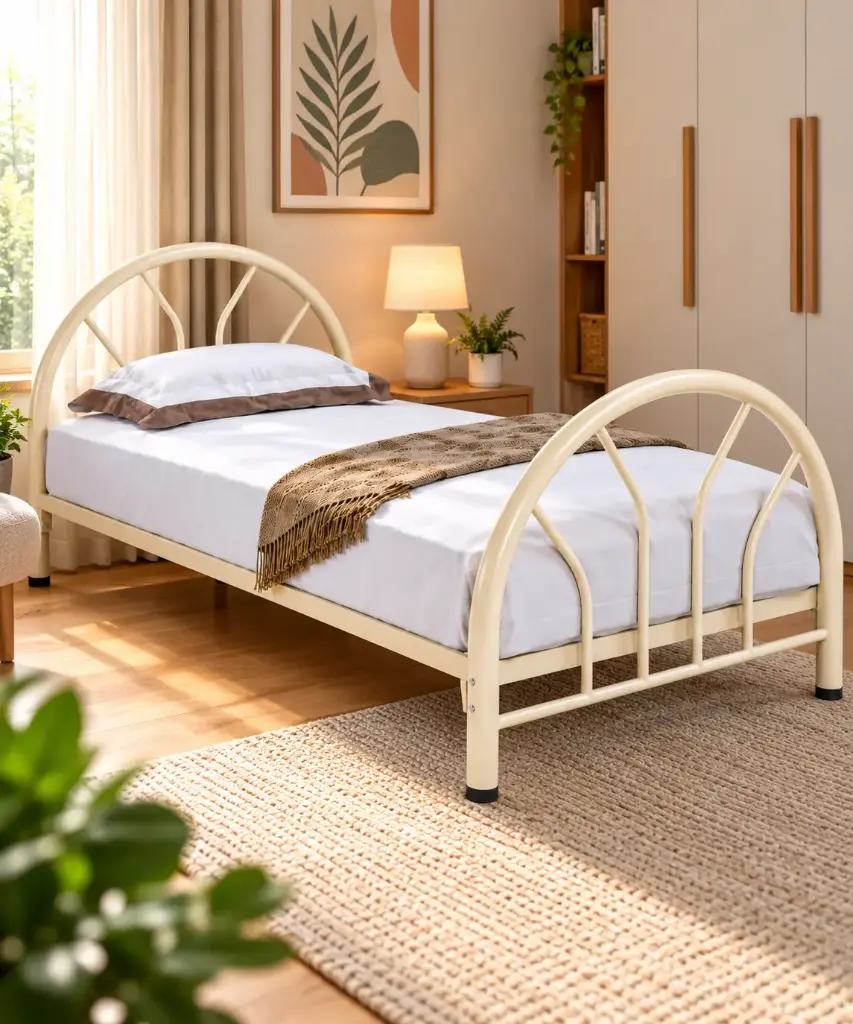 BED LENOX (DIY) REF M-64 3'0 190 X 90CM CREAM