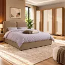BED NEOLLA 5’0 + ARMOIRE NORTON 6 PTS + MATELAS FIRM POCKET SPRING 5’0 ORTHOPEDIC (32193/32013/32280)