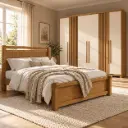 BED ZARA BV 5’0 + ARMOIRE NORTON 6 PTS + MATELAS FIRM POCKET SPRING 5’0 ORTHOPEDIC (31758/32013/32280)