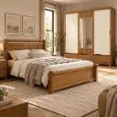 BED ZARA BV 5’0 + ARMOIRE DELVIN 3 PTS SLIDING + MATELAS FIRM POCKET SPRING 5’0 ORTHOPEDIC (31758/32054/32280)