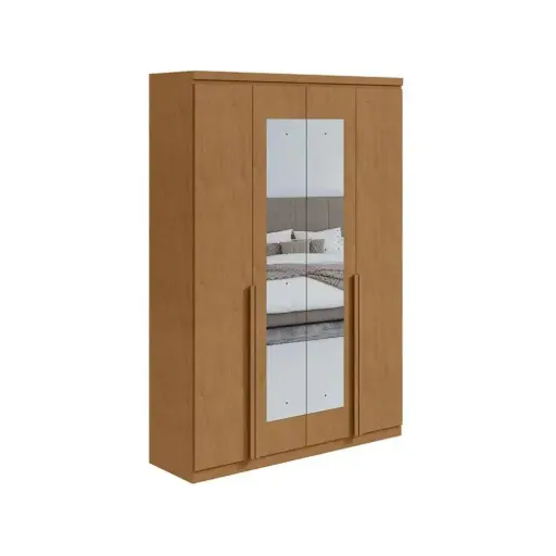 [29520] ARMOIRE ALONZO (4PC) 4 PTS WITH MIRROR ALMOND CLEAN