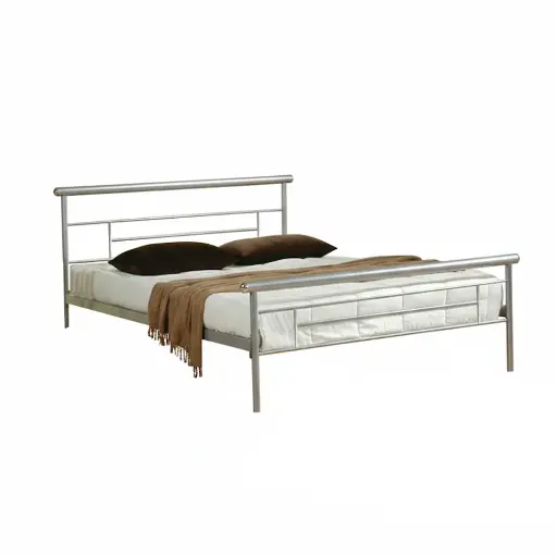 [17300] BED ALOSNO REF BSD-453125 (DIY) 4'6 190 X 140 CM SILVER
