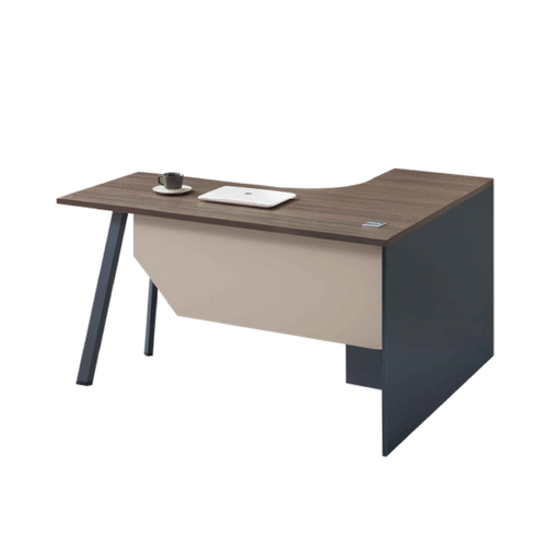 [29424] OFFICE TABLE BARTON REF F20A-14AL L SHAPE LEFT TORREYA & DARK GREY
