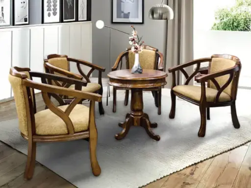 [11739] OTHER TABLE BELISE (DIY) TABLE A THE 4 CHAISES ROND