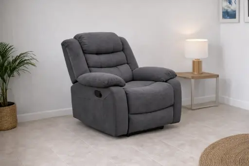 [29880] SOFA BURFORD REF HD-9029 1 SEATER RECLINER MANUAL 103-33 GREY