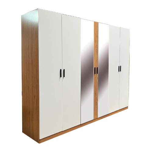 [29532] ARMOIRE CAPILEIRA REF 700 (4PC) 6 PTS OAK/WHITE