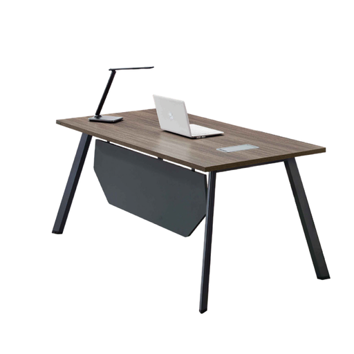 [29426] OFFICE TABLE CHESSELL REF F20B-16B DESK + SIDE TABLE 2DRWS TORREYA & DARK GREY