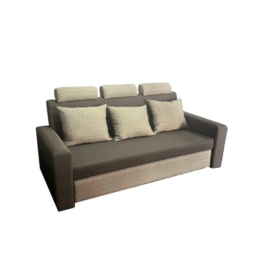 [30650] SOFA BED DELFINO II L SHAPE REF SEC60 MECHANISM+3 CUSHIONS DESIGN REF C3-5 + COSMOS + BROWN 