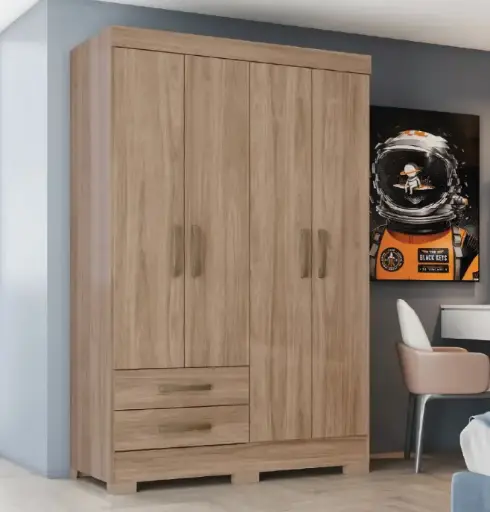 [28768] ARMOIRE ELANDS REF BE12-198 (2PC) 4 PTS 2TIRS JEQUITIBA GLOSS