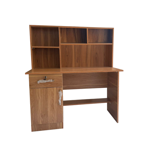 [29611] OFFICE TABLE HALIFAX 1 PT +1 TIR+1 SHELVES+COMPARTMENTS REF HL33(LIGHT BROWN)