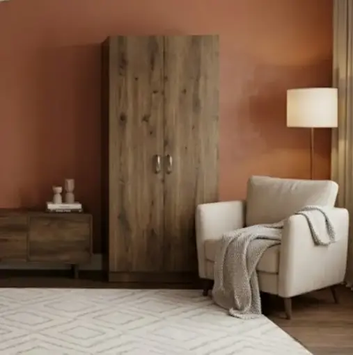 [28565] ARMOIRE ICC-RUSSIA 2 PTS + 1 TABLETTE TOP + PENDERIE 