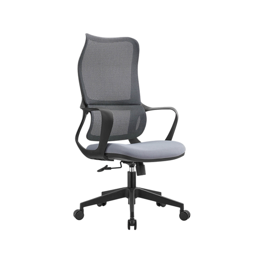 [29897] OFFICE CHAIR LATI-H (2 IN 1) HIGH BACK MESH BLACK & GREY