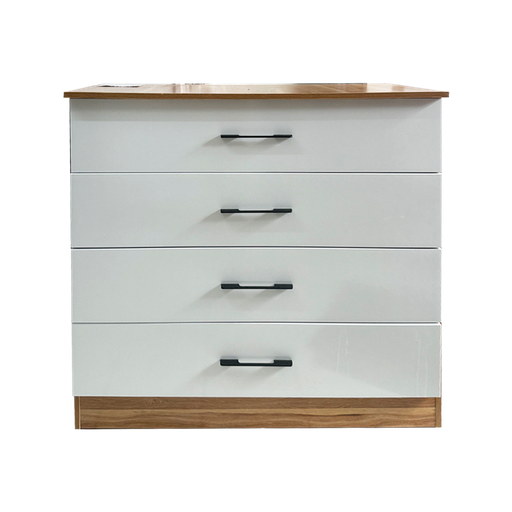 [29154] COMMODE LEON 6 TIRS LIGHT GREY HL33 LIGHT BROWN