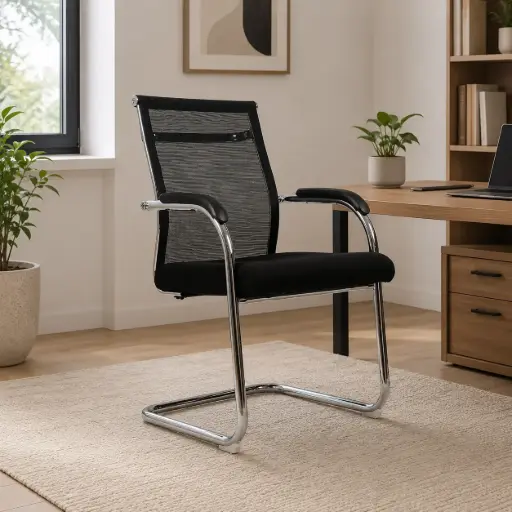 [29903] OFFICE CHAIR LILY-V (5 IN 1) VISITOR MESH BLACK