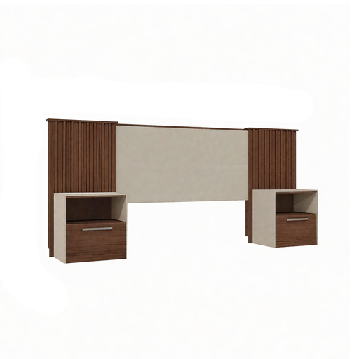 [29108] BED LUCIUS 5'0 HEADBOARD ONLY + 2 TDN 1TIR BURITI / OFF WHITE