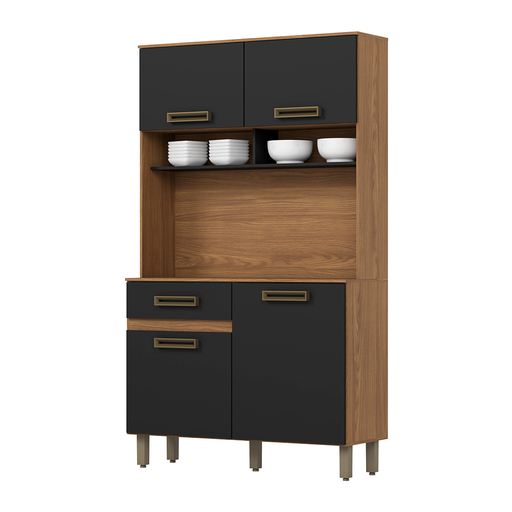 [29571] KITCHEN MILTON REF B109-215 COMPACT KITCHEN 1050MM NATURE / BLACK