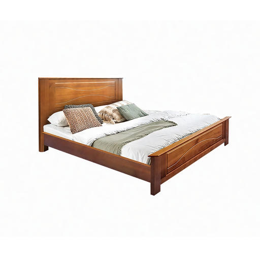 [26821] BED NAIRA 4'6 VERNI SAPELE FONCER
