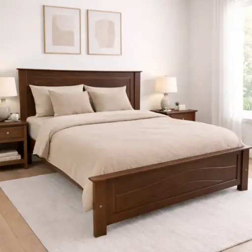 [28047] BED NAIRA 5'0 VERNI SAPELE FONCER