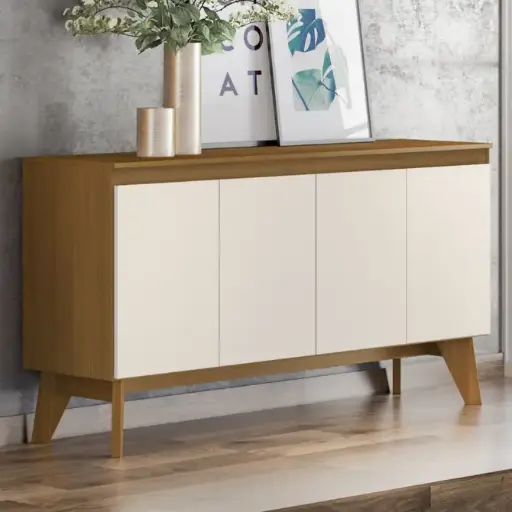 [28721] LIVING QUARTZO REF S351-127 SIDEBOARD 4 PTS NATURE/OFF WHITE